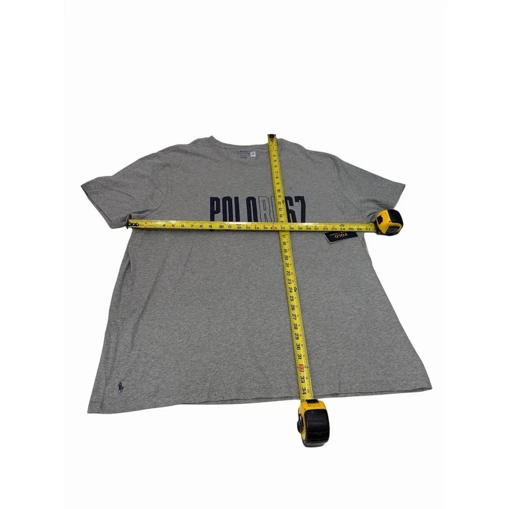 Polo Ralph Lauren M Print Shop Graphic Logo T-Shirt Grey 3XB NWT